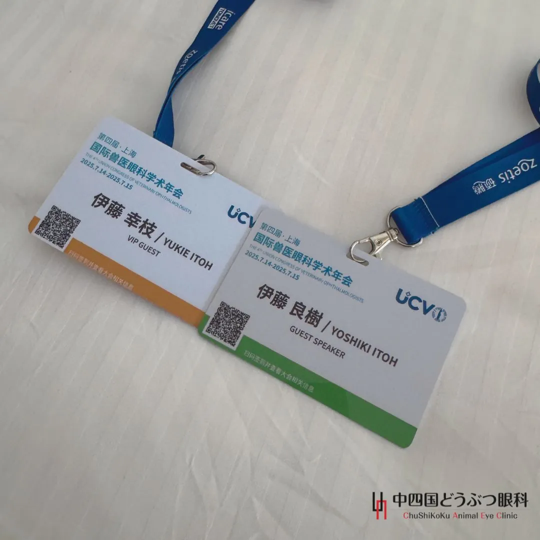 伊藤良樹院長と幸枝先生は、上海で開催された「第4回国際獣医眼...